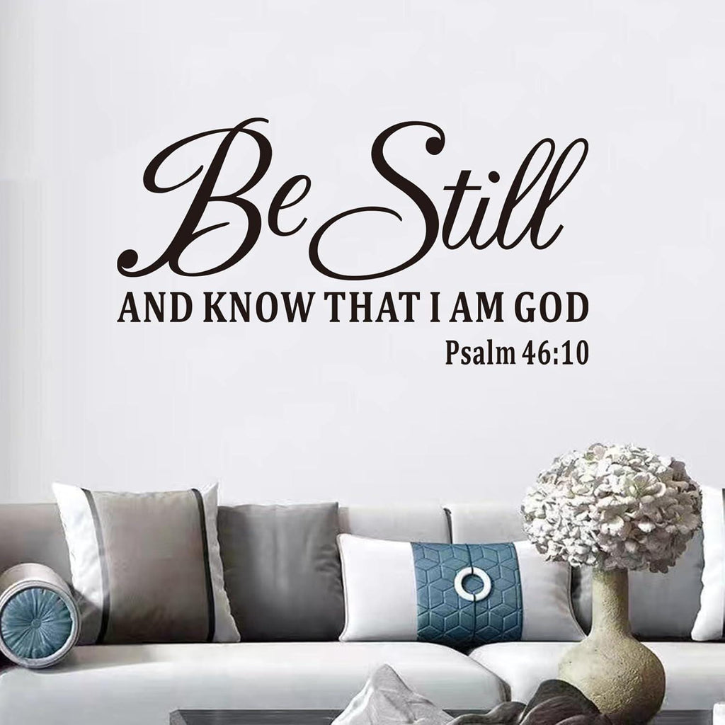 Be Still and Know Wall Decal | Christian Scripture Vinyl Art (21" x 11")