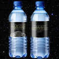 Space Theme Birthday Water Bottle Labels | Galaxy Party Decorations | Happy Birthday Bottle Wraps