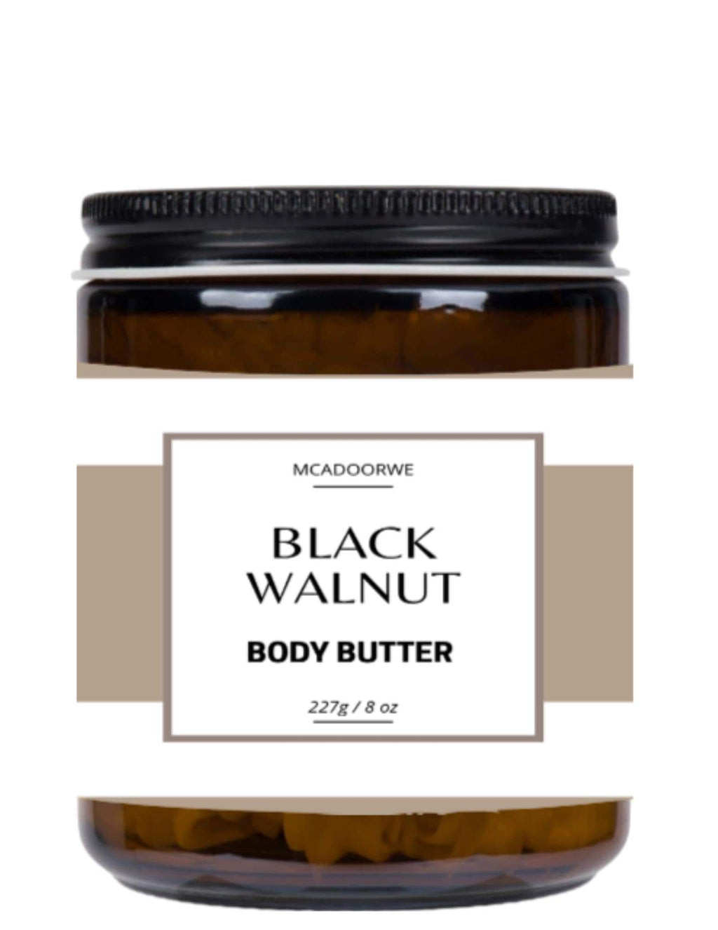 Black Walnut Whipped Body Butter | Handmade Organic Shea Mango Cocoa Blend |8 oz Jar