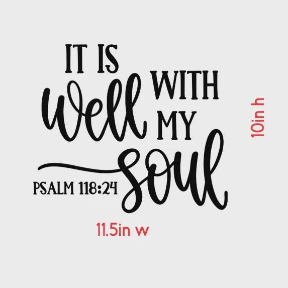 Psalm 118:24 Wall Decal, Modern Christian Home Decor (11.5 x 10 inches)
