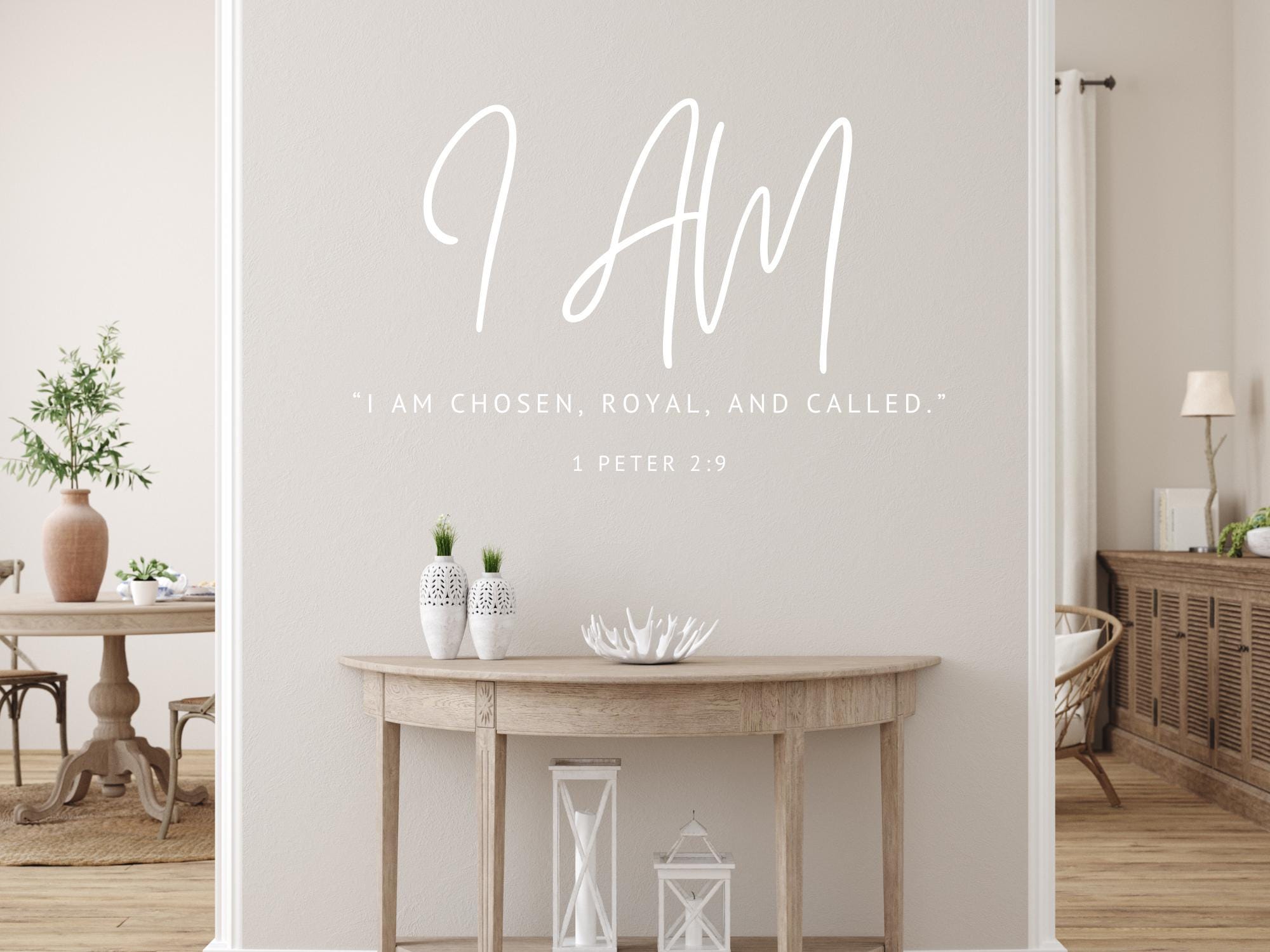 I AM Scripture Wall Decals | Christian Inspirational Quotes | Peel and Stick Wall Art