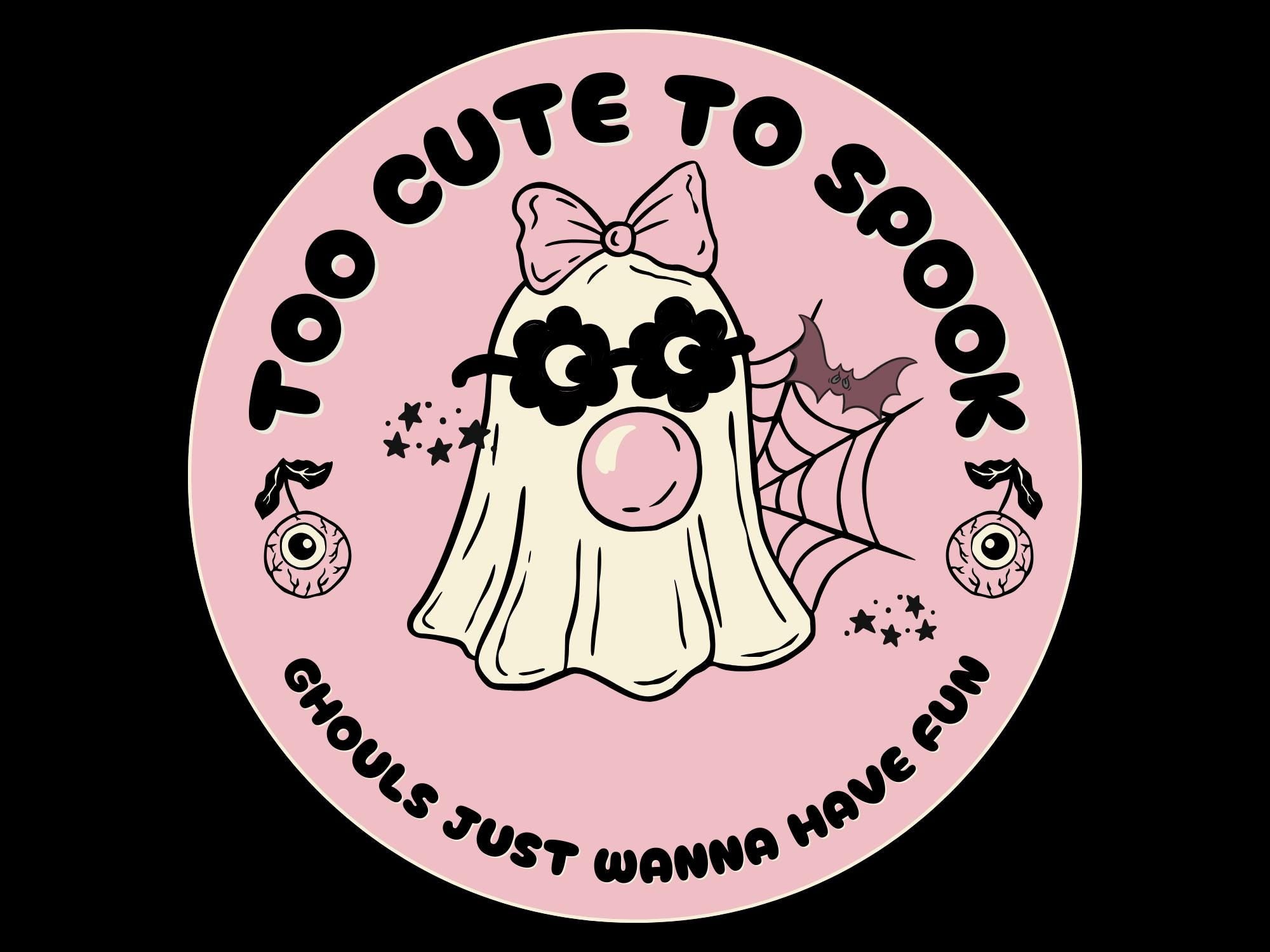 Too Cute to Spook Candy Kiss Stickers | Pink Halloween Peel and Stick Decals | 100 Pack