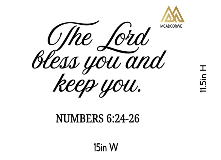 Numbers 6 24-26 Bible Verse Wall Stickers | Christian Inspiration | Removable Wall Decals