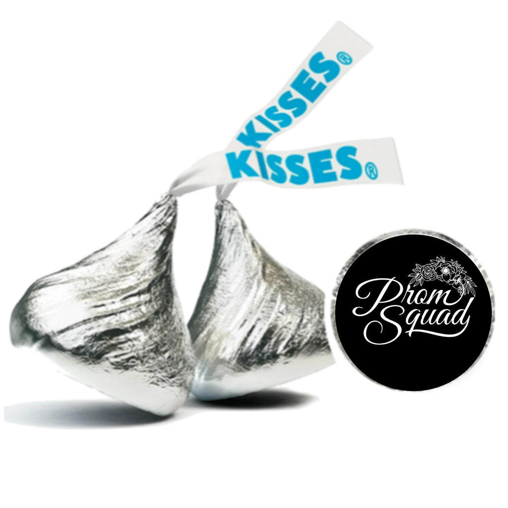 2026 Prom Squad Stickers | Tuxedo Candy Kiss Labels | 100 Glossy|Dessert Table Decor