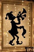Reusable Elf Christmas Window Cling | 20H | Holiday Window Decals | Large| Christmas Decor