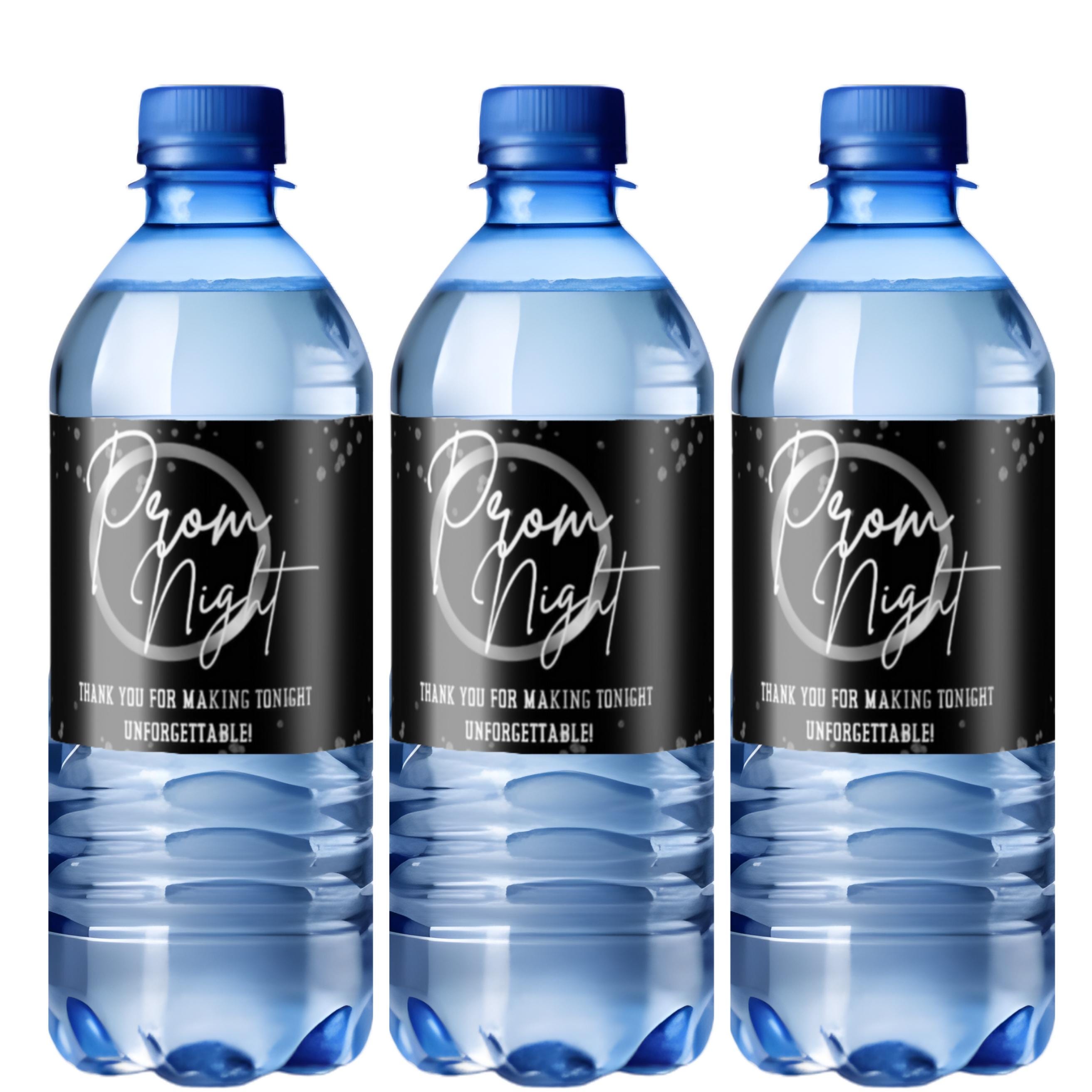 Prom Night Water Bottle Labels | Thank You Prom Party Decor | Set of 12|Thank You Message Design|Table Accents
