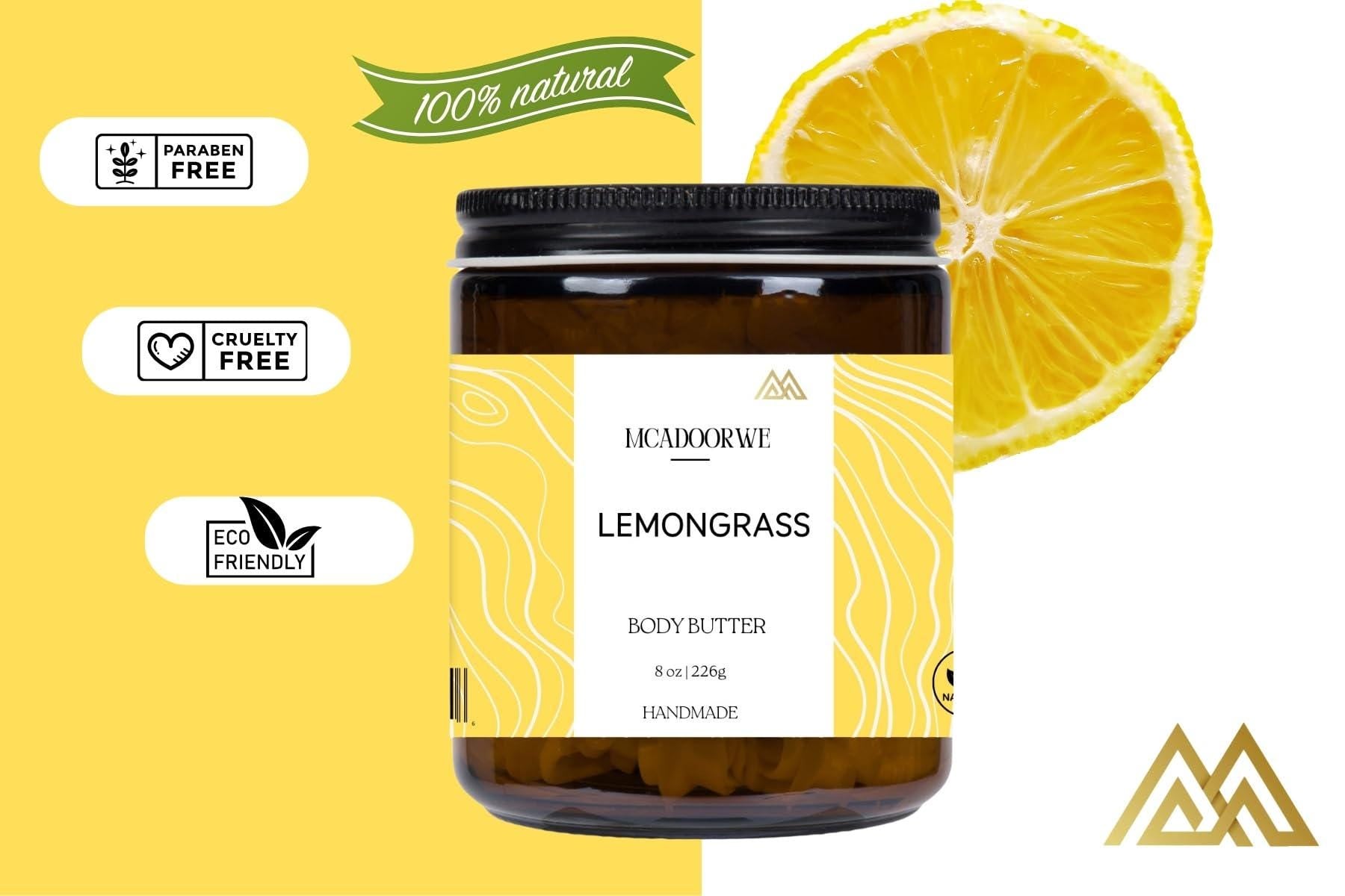 LEMONGRASS |Organic Whipped Body Butter| Exclusive| Moisturizing| 8oz