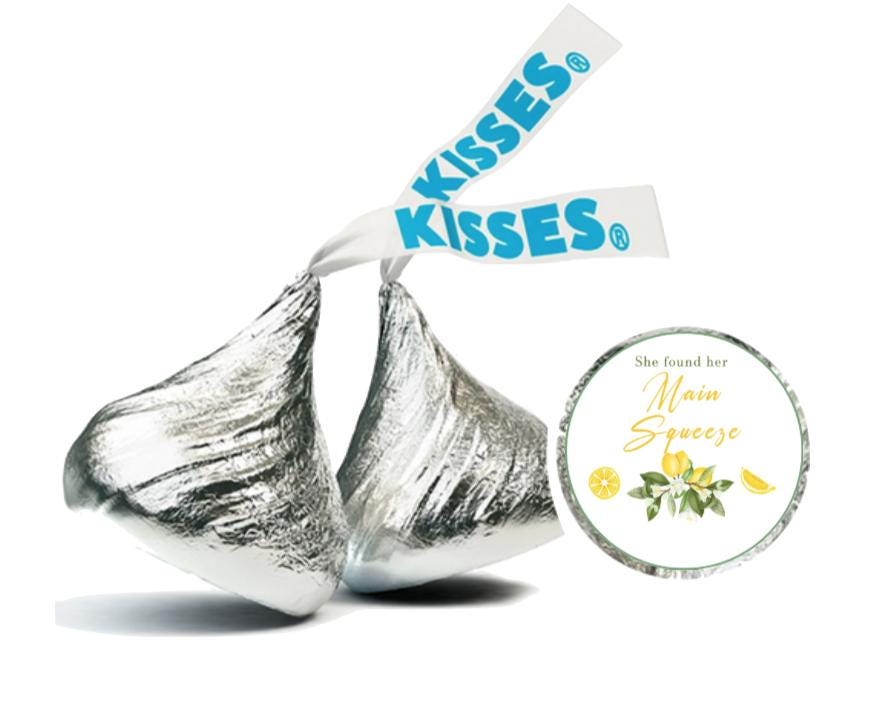 She Found Her Main Squeeze Stickers | Lemon-Themed Glossy 0.75" Candy Labels | Wedding