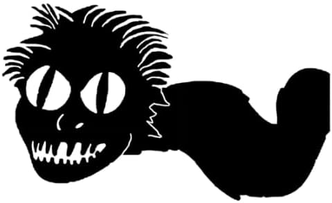 Reusable Large Halloween Window Silhouette Decal, Spooky Monster Snake Design, 23.552 x 14.561 inches, Black