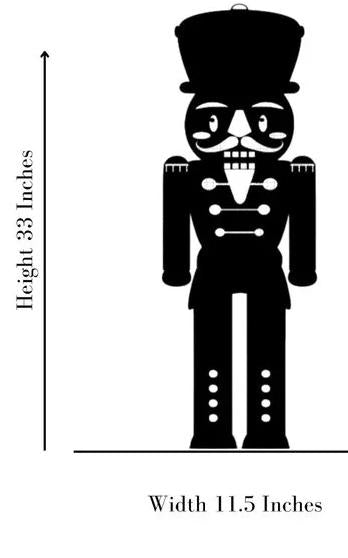 33In Christmas Nutcracker Silhouette Window Cling Decal:Legendary Reusable Christmas Decor