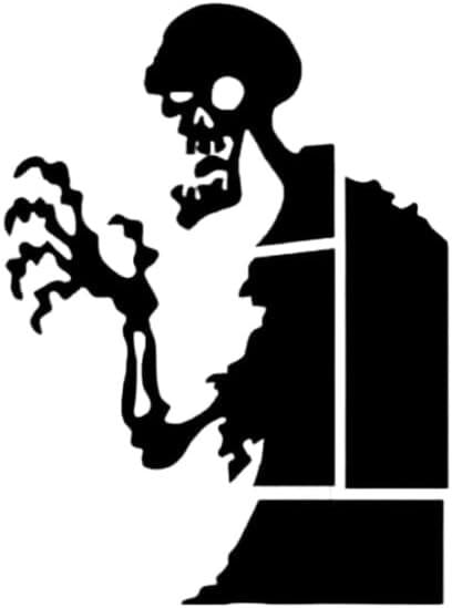 Halloween Window Static Cling Silhouette Decorations, Spooky Characters Design