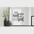 Psalm 118:24 Wall Decal, Modern Christian Home Decor (11.5 x 10 inches)