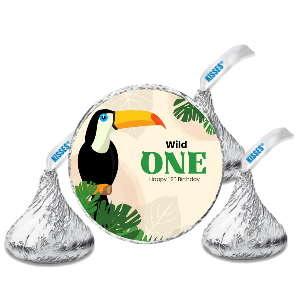 Wild 1 Safari Theme Chocolate Candy Labels| 1st Birthday|Safari Animal Birthday Party|100ct