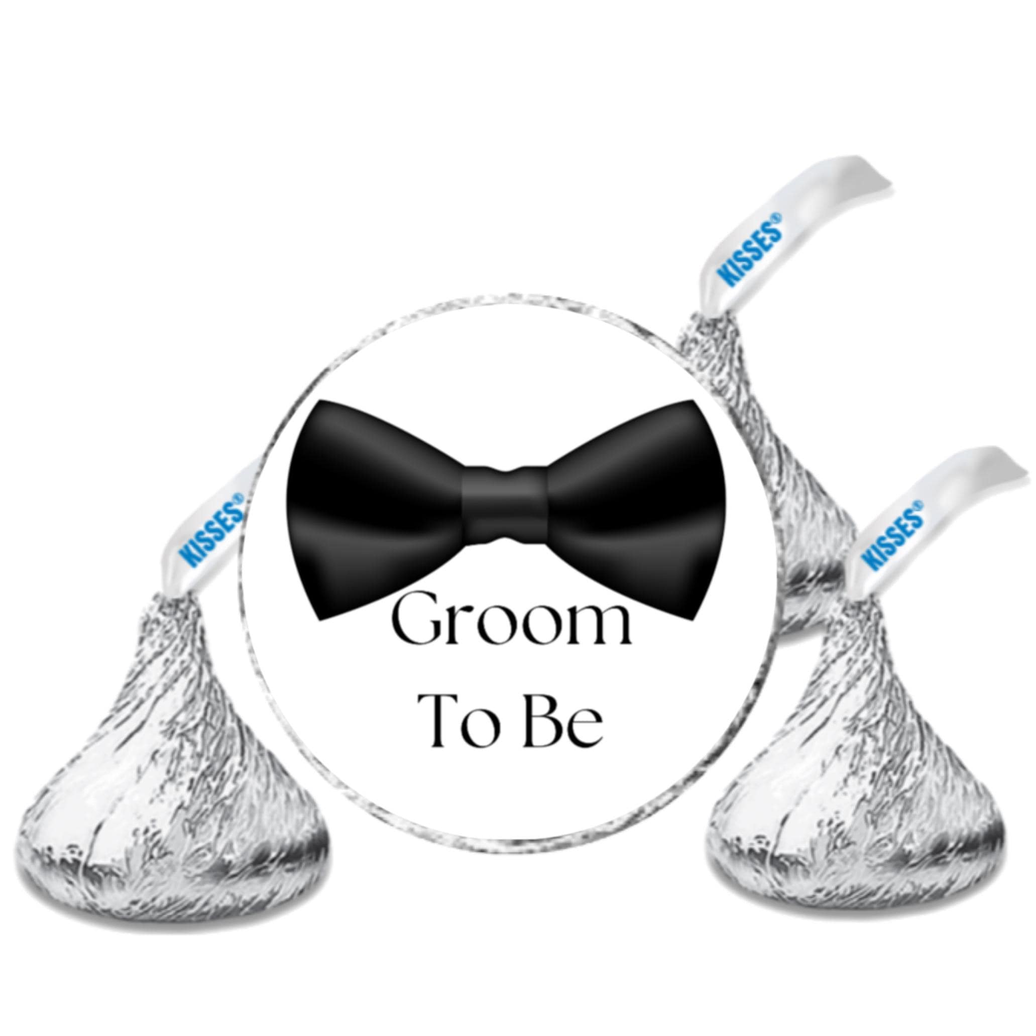 Groom To Be Party Stickers | 100 Glossy Peel & Stick Labels | Chocolate Candy Decor | Durable Self Adhesive