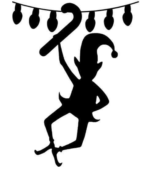 Reusable Christmas Elf Window Decal| Elf Hanging Silhouette| Indoor|Holiday Decoration| 15H