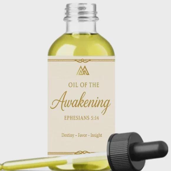 Oil of the Awakening Anointing Oil, Ephesians 5:14, Destiny-Favor-Insight Blend