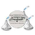 Newspaper Graduation Candy Stickers | The Future Is Yours Graduate Labels | 100 Glossy Candy Kiss Stickers