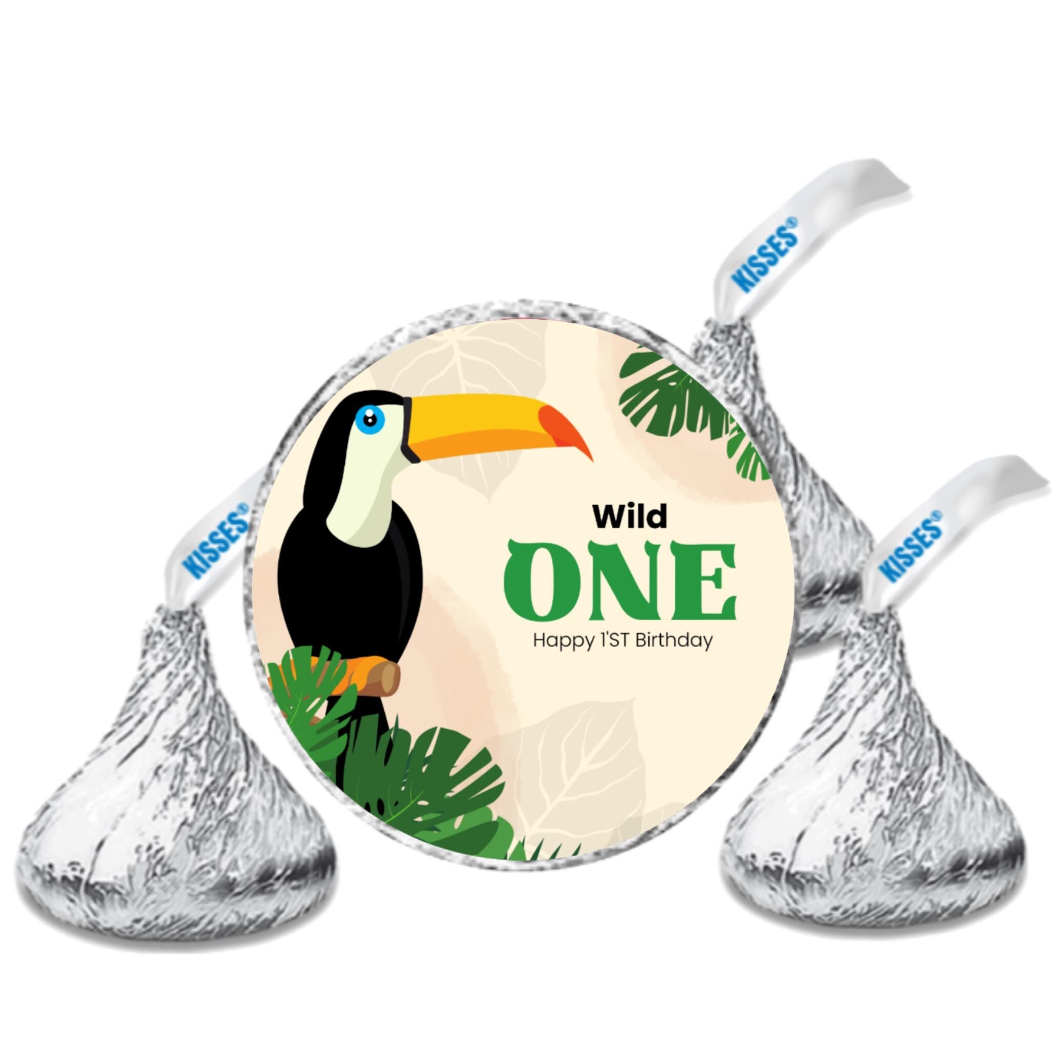 Wild 1 Safari Theme Chocolate Candy Labels| 1st Birthday|Safari Animal Birthday Party|100ct