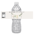 He or She What Will Baby Be Water Bottle Labels | Gender Reveal Theme | Fun Nutrition Facts Panel | 12 PCS | Glossy