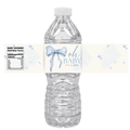 Oh Baby It Is a Boy Water Bottle Labels | Blue Ribbon Design | 12 PCS | Glossy