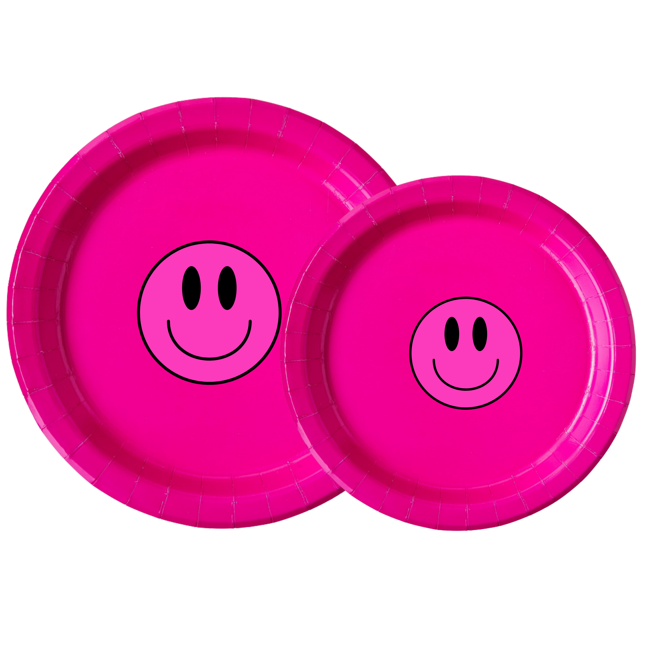 Smiley Face Party | Disposable Plates Set | Birthday Table Decor | Matching Paper Supplies | Happy Face Theme | Complete Party Bundle