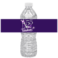 55 And Fabulous Water Bottle Labels | Set Of 12 | Milestone Party Favors | Elegant Celebration Decor | Drink Wraps