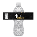 40 Flirty| 40th Birthday Water Bottle Labels | Set Of 12 | Bold 40 Design | Drink Wraps| Milestone Favors