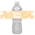 Wild One First Birthday Water Bottle Labels | Set Of 12 | floral Theme Party | Boho Jungle Decor | Drink Wraps