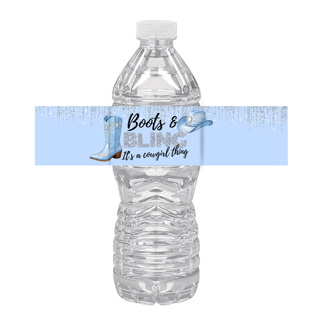 Boots And Bling | It's A Cowgirl Thing Water Bottle Labels | Set Of 12| Western Drink Wraps