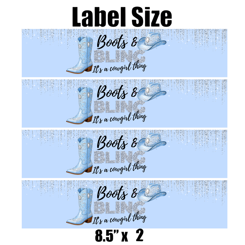 Boots And Bling | It's A Cowgirl Thing Water Bottle Labels | Set Of 12| Western Drink Wraps