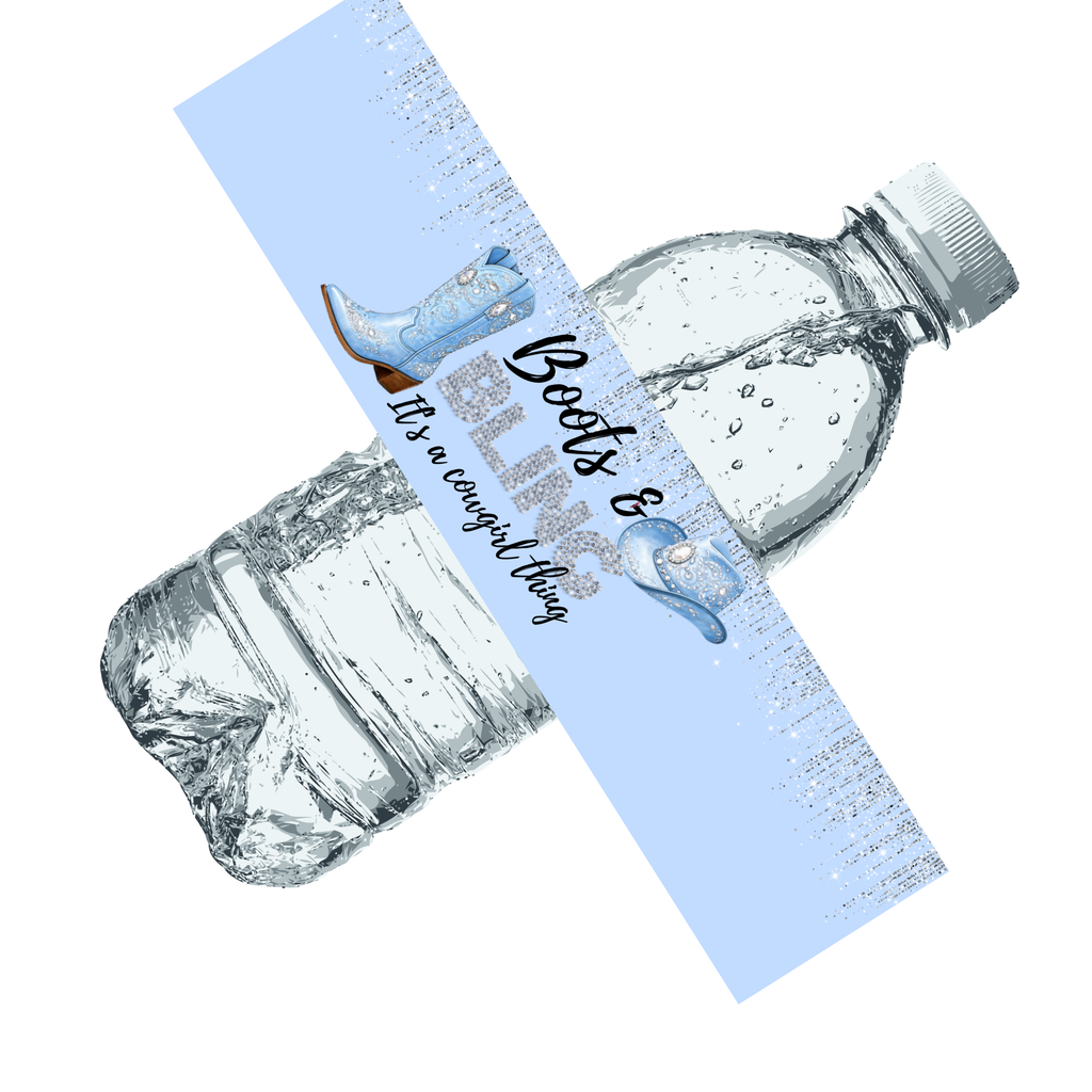 Boots And Bling | It's A Cowgirl Thing Water Bottle Labels | Set Of 12| Western Drink Wraps