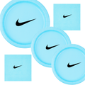 Custom Retro Basketball Party Tableware Set | Blue with Black Design | 45PCS