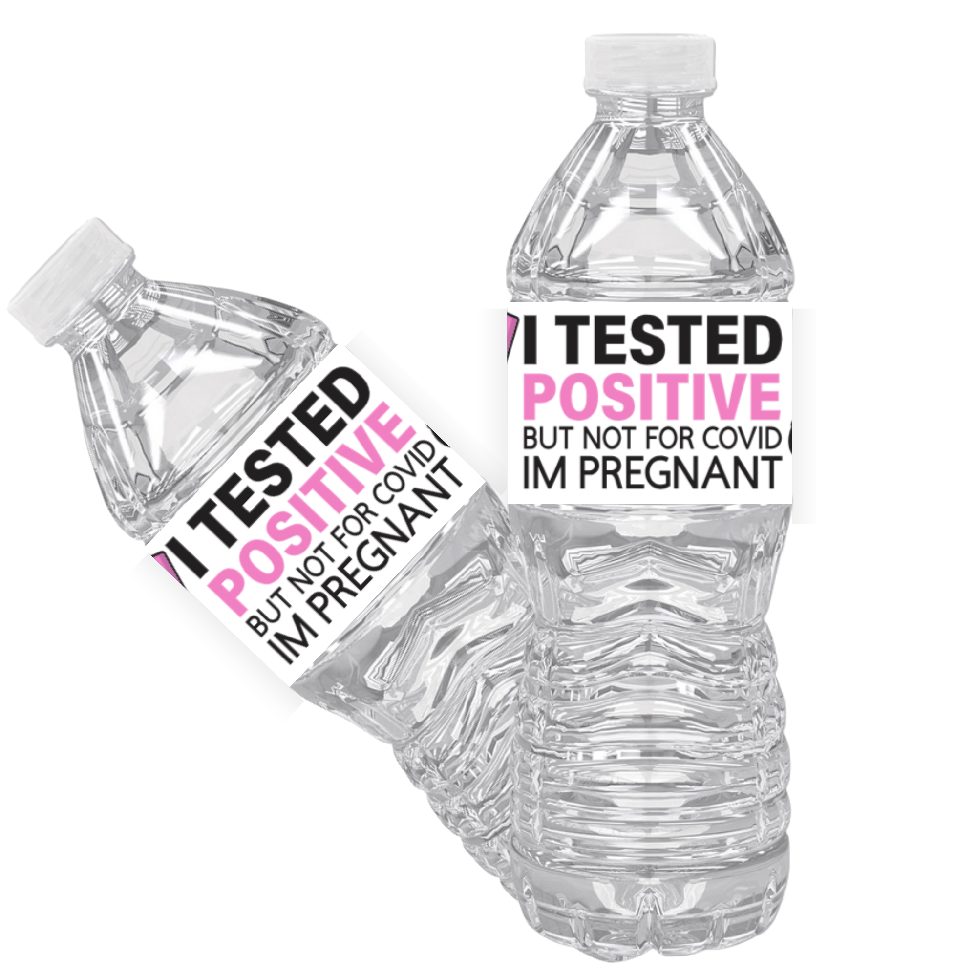 I Tested Positive But Not For Covid | I'm Pregnant| Pregnancy Reveal Party Water Bottle Labels | Set Of 12