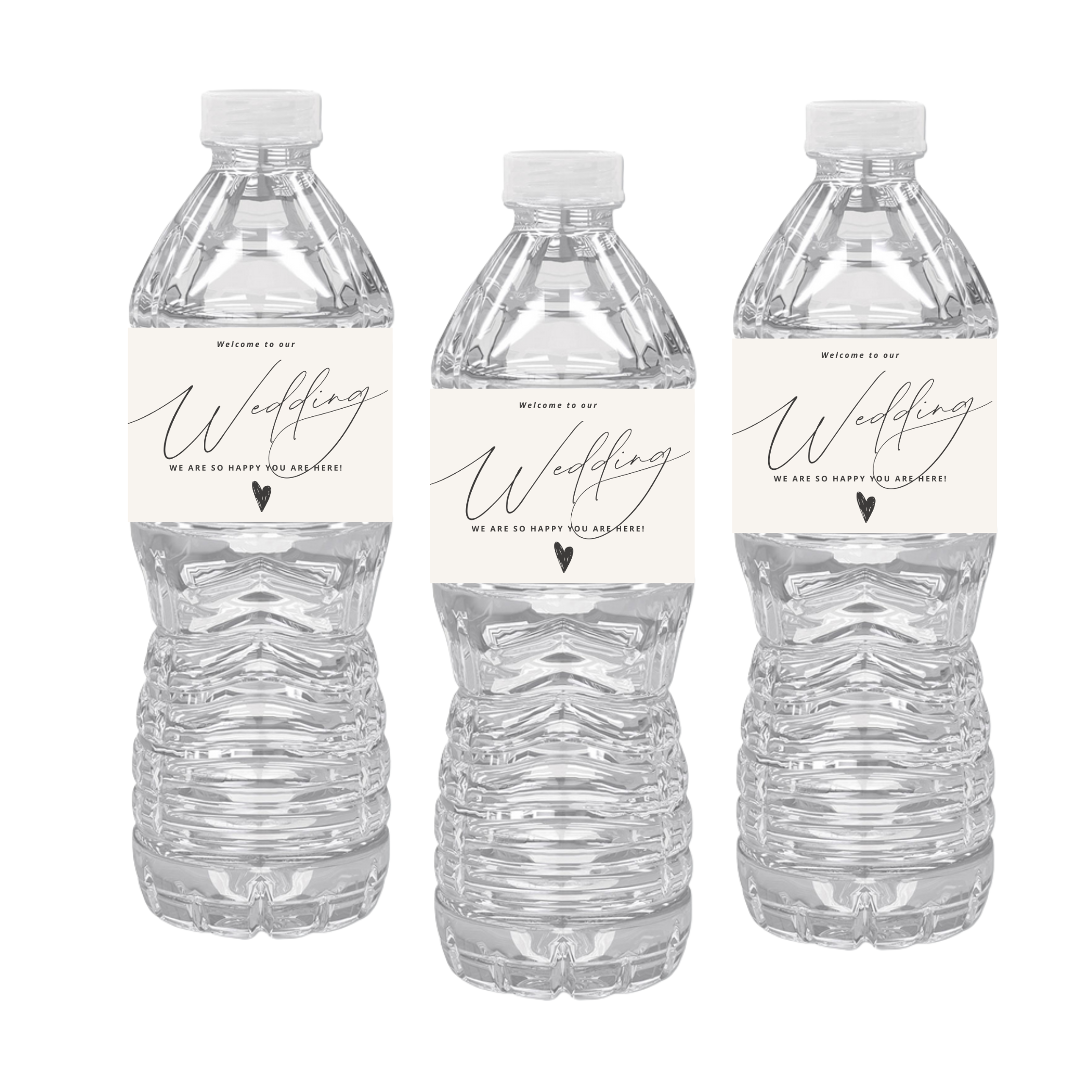 Welcome To Our Wedding Water Bottle Labels |Set of 12| Custom Drink Labels| Elegant| 8.5in