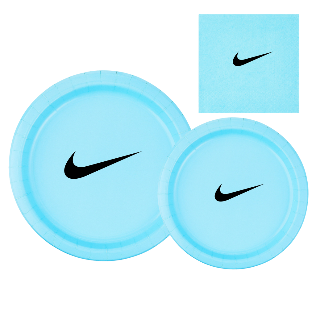 Custom Retro Basketball Party Tableware Set | Blue with Black Design | 45PCS