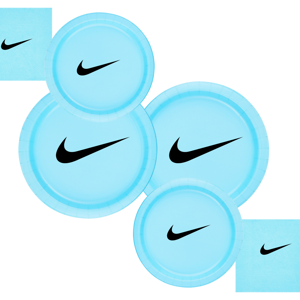 Custom Retro Basketball Party Tableware Set | Blue with Black Design | 45PCS