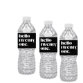 Hello Twenty One | 21st Birthday Water | Set Of 12| Elegant | Custom Drink Wraps Birthday