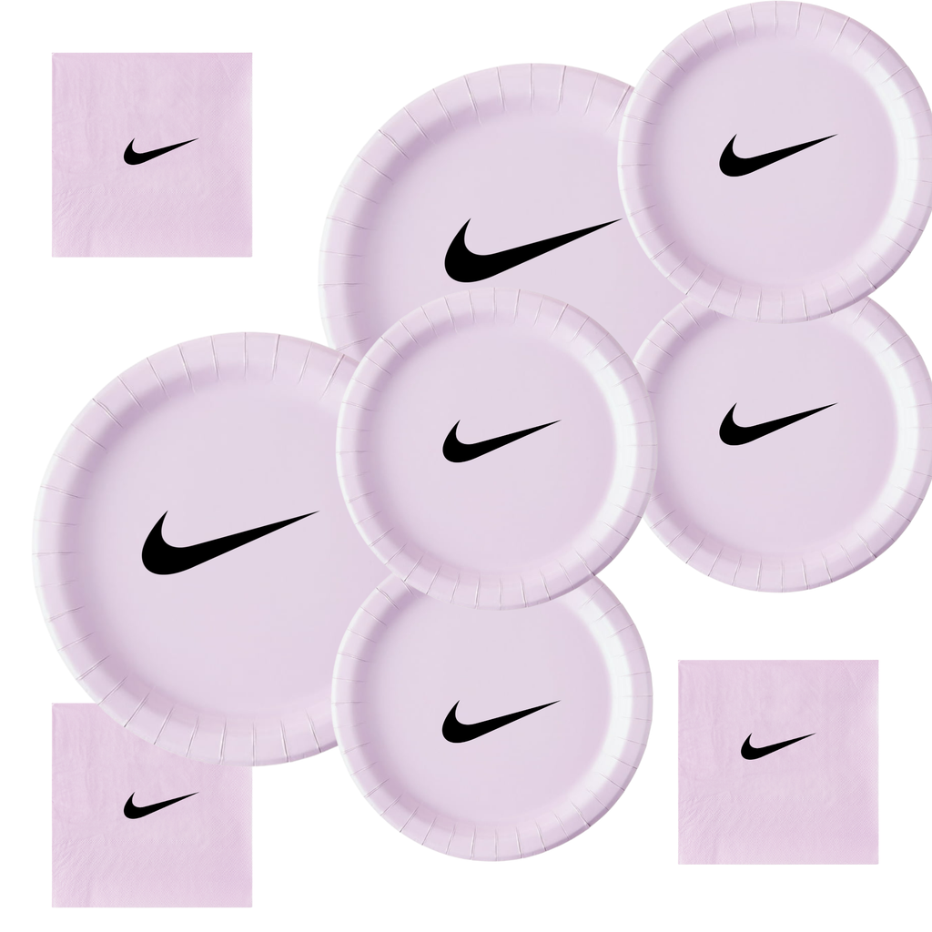 Custom Retro Basketball Party Tableware Set | Purple with Black Design | 45 PCS Disposable Party Supplies | 15 Dinner Plates 15 Dessert Plates 15 Napkins