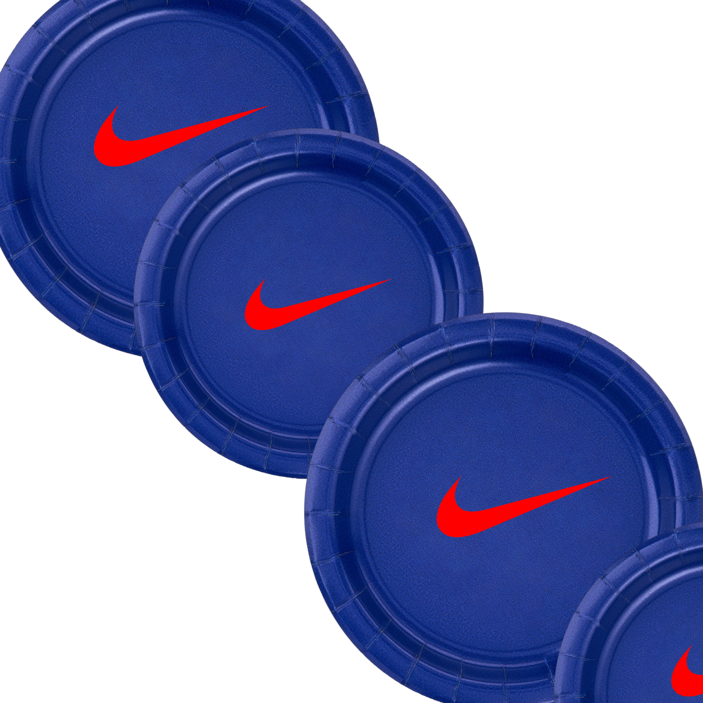 Custom Retro Basketball Party Tableware Set | Blue with Red Design | 60 PCS Disposable Party Supplies | 15 Dinner Plates 15 Dessert Plates 15 Napkins 15 Cups