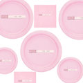 Pregnancy Announcement Party | Disposable Plates Set | Positive Test Theme | Matching Paper Supplies | Baby Reveal Decor | Complete Celebration Bundle