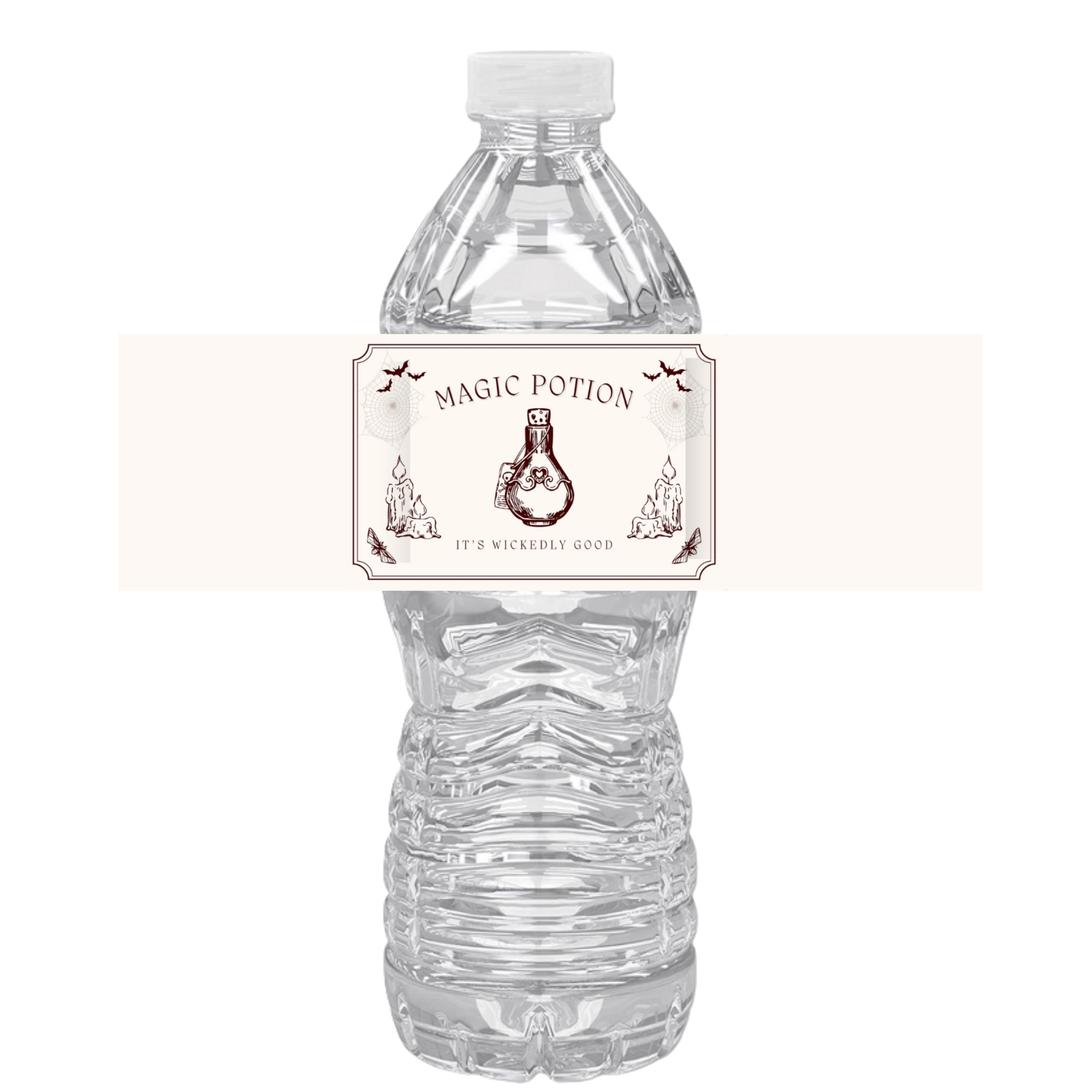 Magic Potion Halloween Party Water Bottle Labels | Set Of 12 | Spooky Theme | Witchy Drink Wraps | Haunted Party Decor