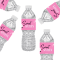 Sweet 16 Birthday Water Bottle Labels | Set Of 12 | Custom Drink Wraps| Milestone Favors