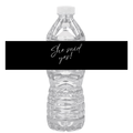 She Said Yes Bridal Shower Water Bottle Labels | Set Of 12 |  Engagement Party | Elegant Celebration Decor