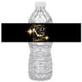50th Birthday Party Water Bottle Labels | Set Of 12 | Stepping Into My 50th Birthday Looking Fabulous | Milestone Celebration Drink Wraps