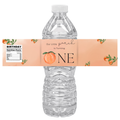 Our Little Peach Is Turning One Water Bottle Labels | 1st Birthday Peach Theme | Sweet Peach Design | 12 PCS | Glossy