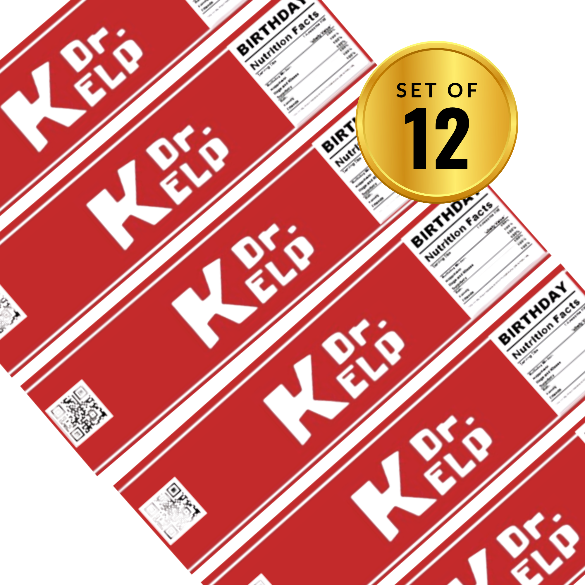 Dr Kelp Soda Water Bottle Labels, Under the Sea Birthday Party Favors, Set of 12
