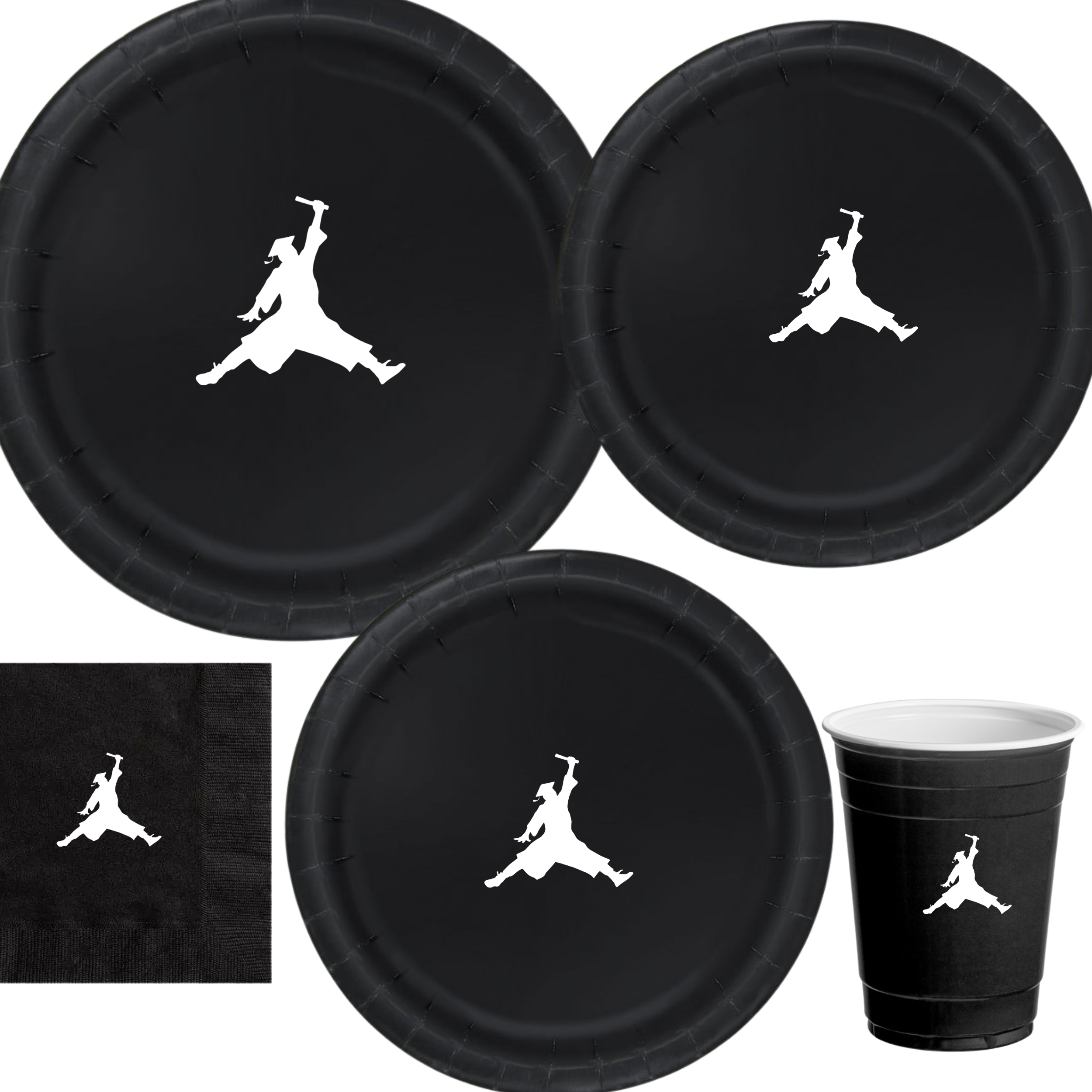 Graduation Party Plates | Disposable Dinnerware Set | Graduate Celebration Decor | Cap Gown Design | Matching set