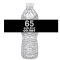 65 Looks Good On Me Birthday Water Bottle Labels | Set Of 12| Milestone Party Decor |Stylish Celebration Drink Wraps
