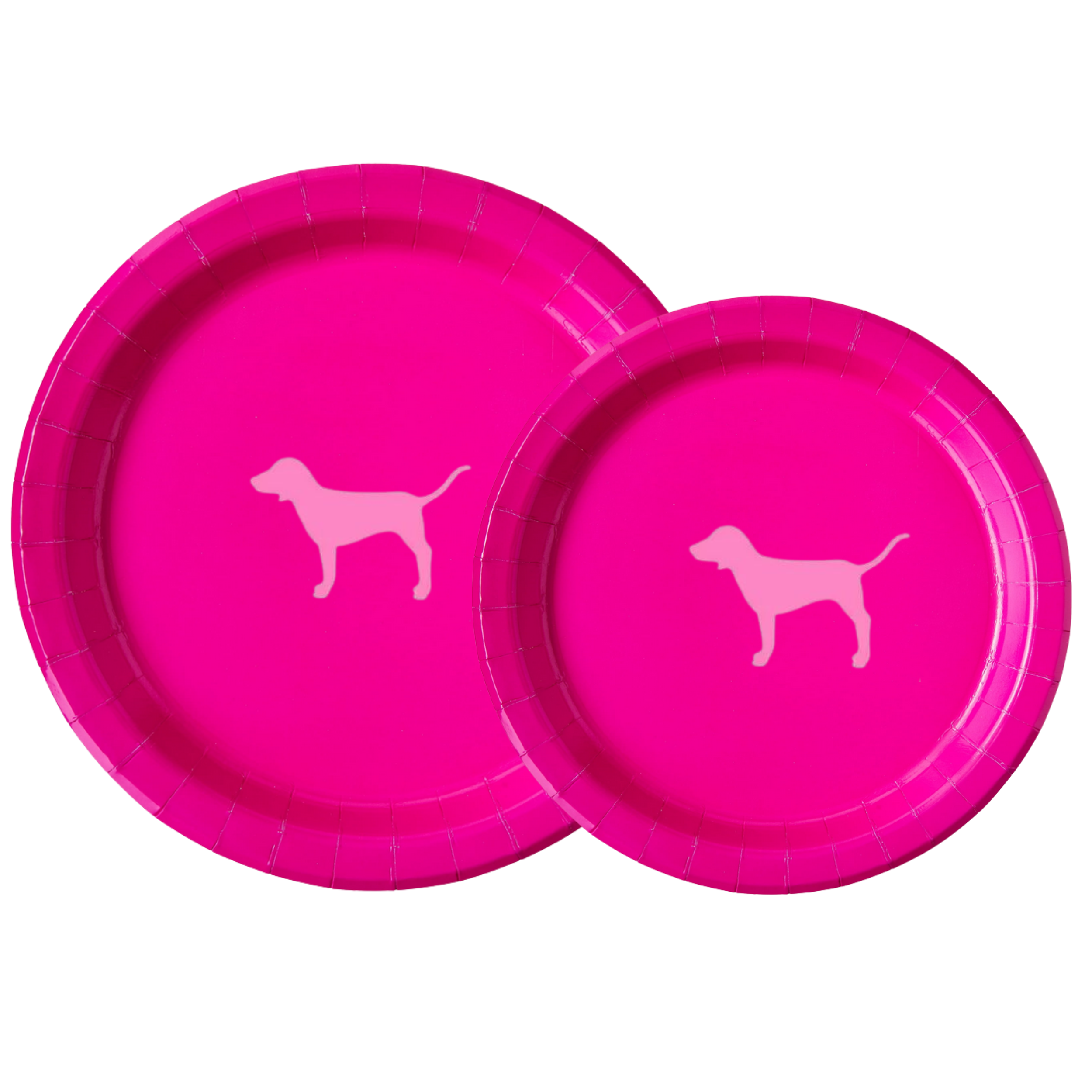 Hot Pink Dog Party Plates & Cups| Inspired Dog| Set of 60pcs| Party Plates Set