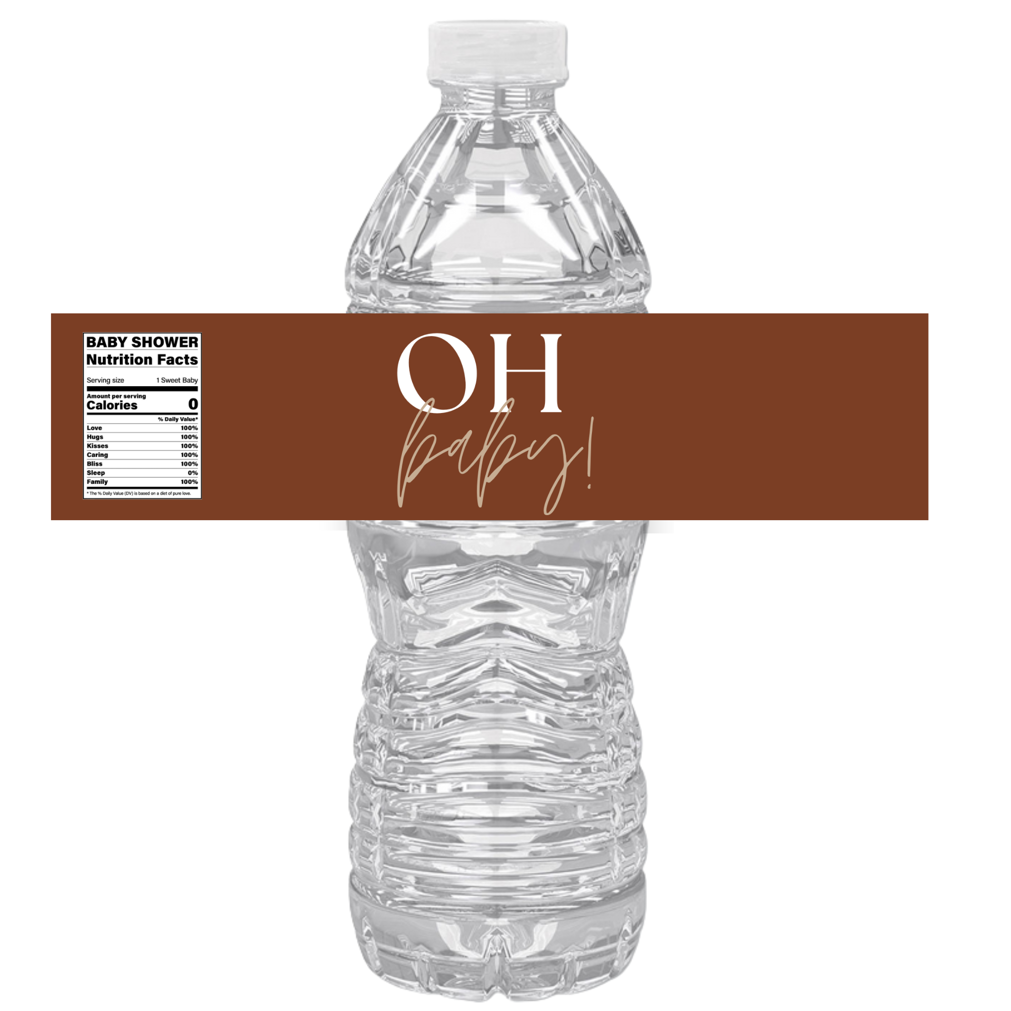 Oh Baby Baby Shower | Water Bottle Labels | Drink Station Labels | Set of 12 | Gender Neutral Theme | Baby Shower Drink Wraps
